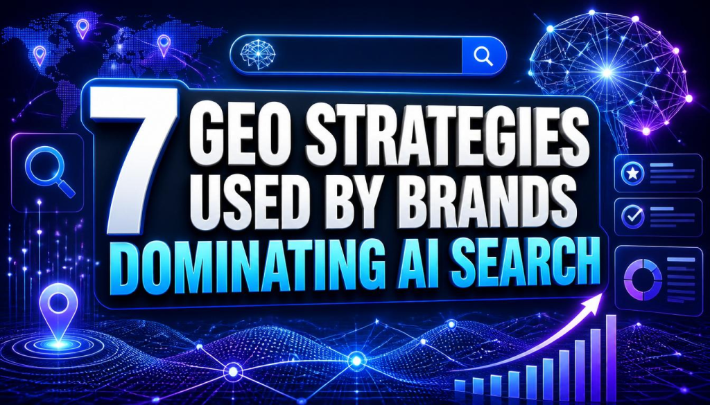 GEO Strategies Used by Brands Dominating AI Search